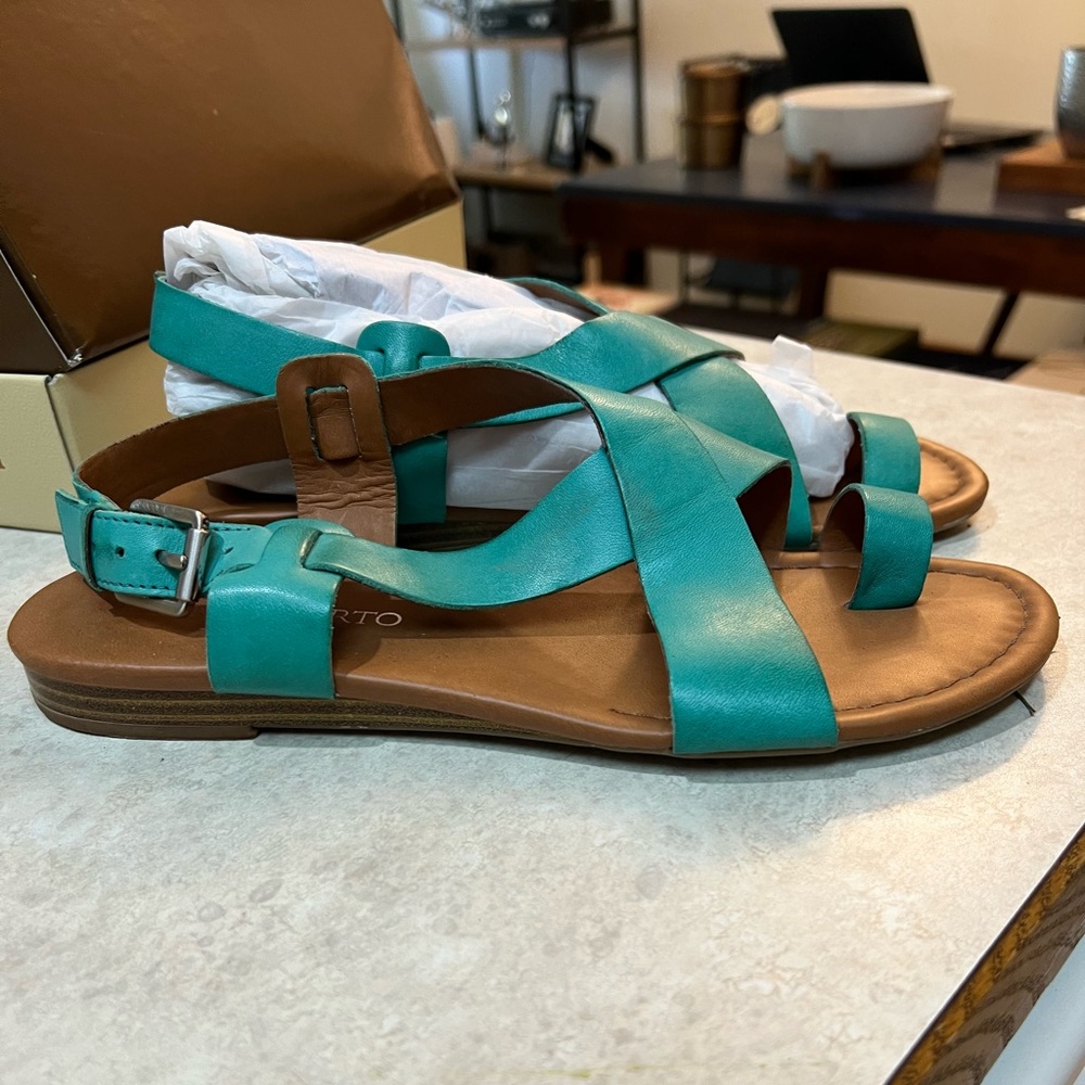 Turquoise Franco Sarto sandals. Size 8 women’s.